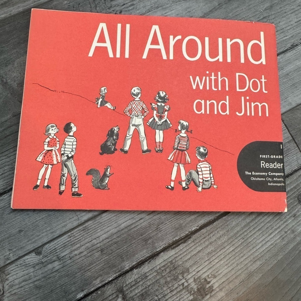 All Around with Dot and Jim 1stPhonetic Keys to Reading Workbook 1953 Vintage - Picture 1 of 13